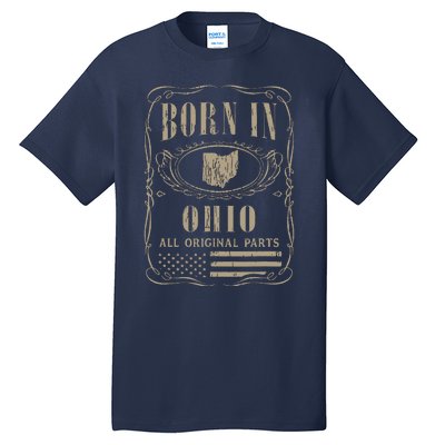 Vintage Classic America Land Map Us States Born Ohio Tall T-Shirt