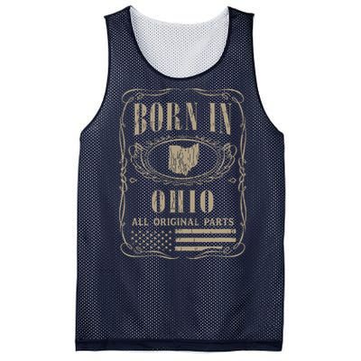 Vintage Classic America Land Map Us States Born Ohio Mesh Reversible Basketball Jersey Tank