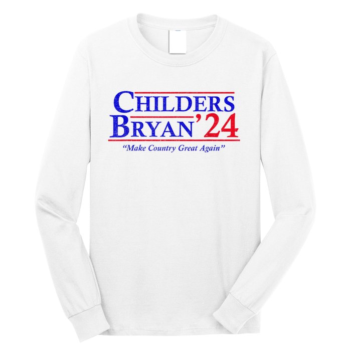 Vintage Childers Bryan 2024 Election Make Country Great Again. Long Sleeve Shirt