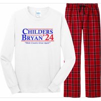 Vintage Childers Bryan 2024 Election Make Country Great Again. Long Sleeve Pajama Set