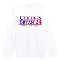 Vintage Childers Bryan 2024 Election Make Country Great Again. Premium Crewneck Sweatshirt