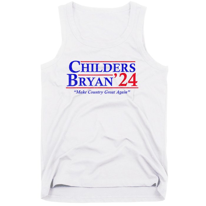 Vintage Childers Bryan 2024 Election Make Country Great Again. Tank Top