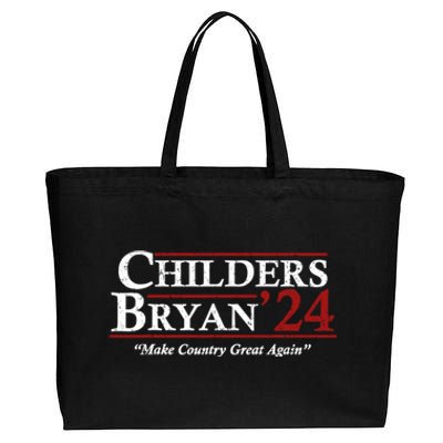 Vintage Childers Bryan 2024 Election Make Country Great Again. Cotton Canvas Jumbo Tote