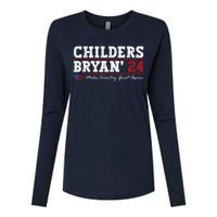 Vintage Childers Bryan 2024 Election Make Country Great Womens Cotton Relaxed Long Sleeve T-Shirt