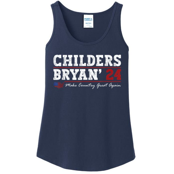 Vintage Childers Bryan 2024 Election Make Country Great Ladies Essential Tank