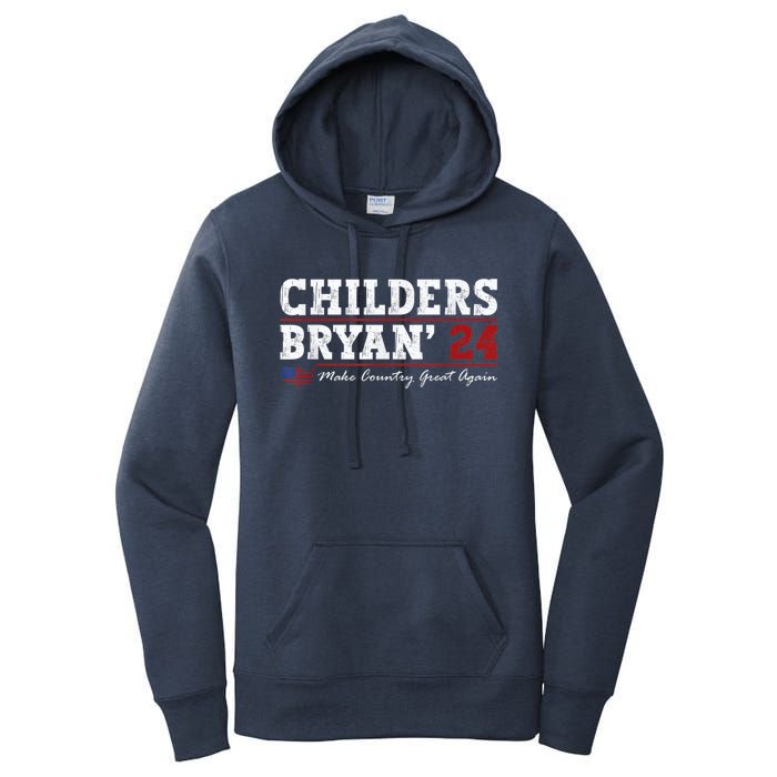 Vintage Childers Bryan 2024 Election Make Country Great Women's Pullover Hoodie