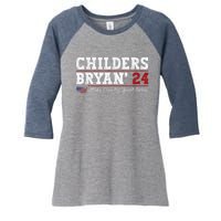 Vintage Childers Bryan 2024 Election Make Country Great Women's Tri-Blend 3/4-Sleeve Raglan Shirt