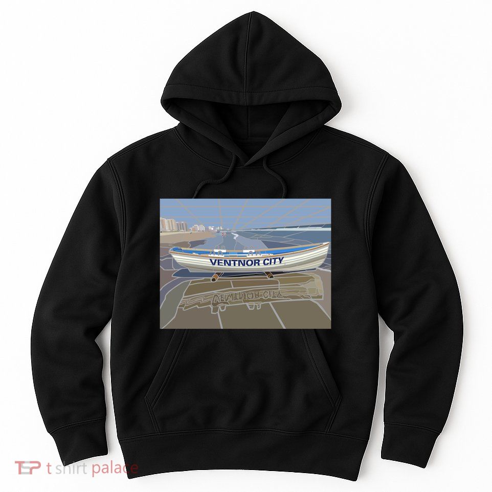 Ventnor City Beach Vista Scene Long Hoodie