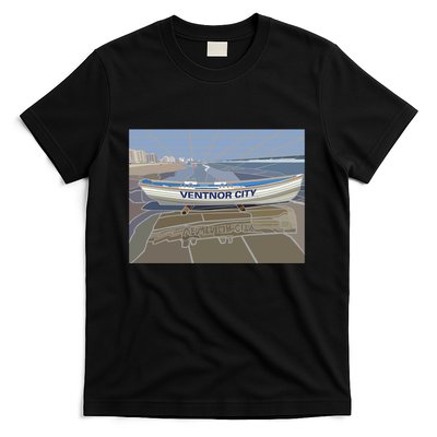 Ventnor City Beach Vista Scene Long T-Shirt