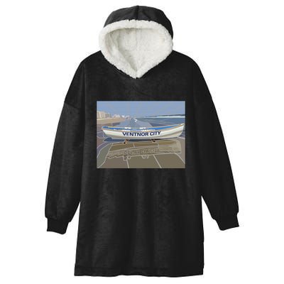 Ventnor City Beach Vista Scene Long Hooded Wearable Blanket