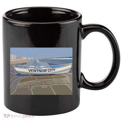 Ventnor City Beach Vista Scene Long 11oz C Handle Ceramic Mug