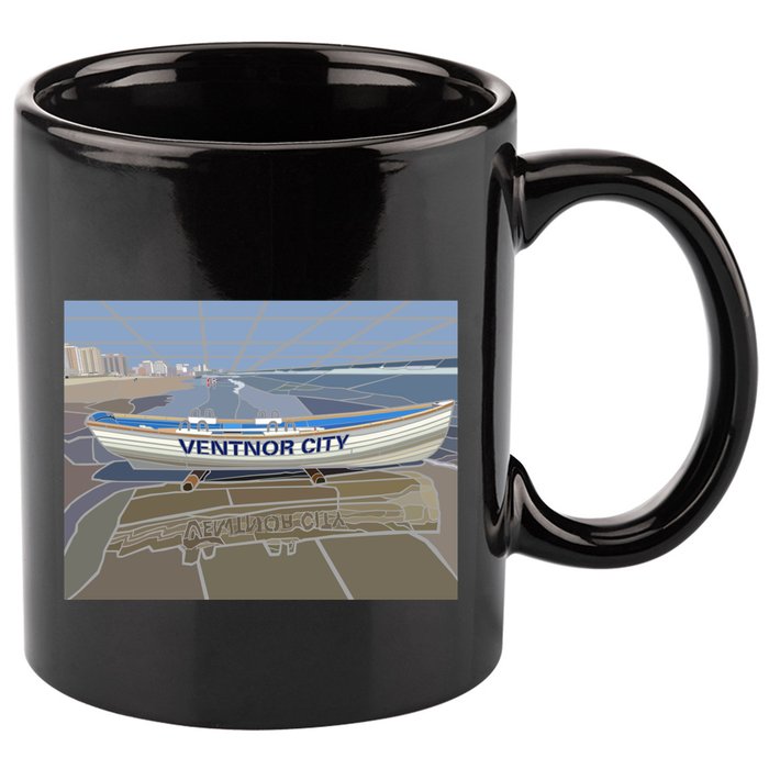 Ventnor City Beach Vista Scene Long 11oz C Handle Ceramic Mug