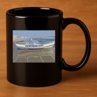 Ventnor City Beach Vista Scene Long 11oz C Handle Ceramic Mug