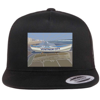 Ventnor City Beach Vista Scene Long Flatbill Hat