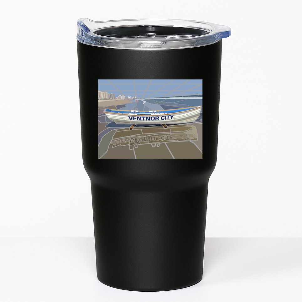 Ventnor City Beach Vista Scene Long Tumbler