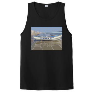 Ventnor City Beach Vista Scene Long PosiCharge Competitor Tank