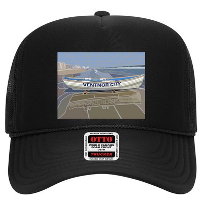 Ventnor City Beach Vista Scene Long Trucker Hat