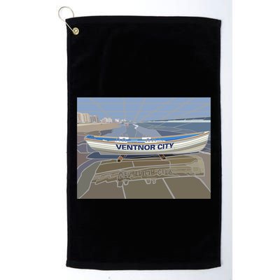 Ventnor City Beach Vista Scene Long Golf Towel