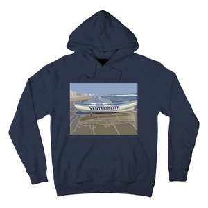 Ventnor City Beach Vista Scene Long Hoodie