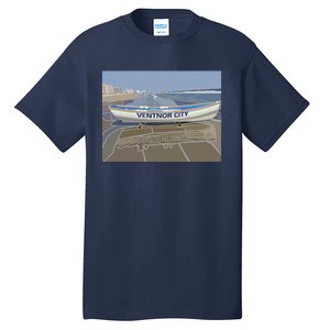 Ventnor City Beach Vista Scene Long Tall T-Shirt