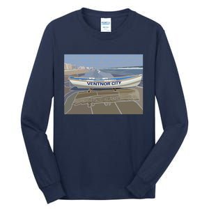 Ventnor City Beach Vista Scene Long Tall Long Sleeve T-Shirt