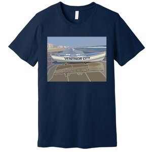 Ventnor City Beach Vista Scene Long Premium T-Shirt