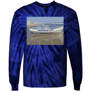 Ventnor City Beach Vista Scene Long Tie-Dye Long Sleeve Shirt