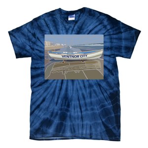 Ventnor City Beach Vista Scene Long Tie-Dye T-Shirt