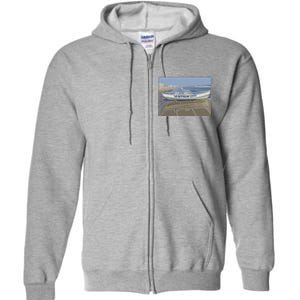 Ventnor City Beach Vista Scene Long Full Zip Hoodie