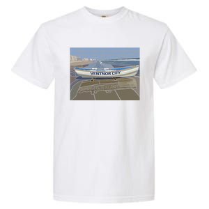 Ventnor City Beach Vista Scene Long Garment-Dyed Heavyweight T-Shirt