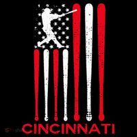 Vintage Cincinnati Baseball Soul American US Flag Tall T-Shirt