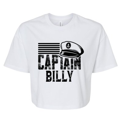 Vintage Captain Billy Personalized Boating Captain Gift Bella+Canvas Jersey Crop Tee