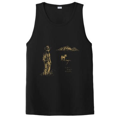 Vintage Cowboy Boots Classic Horseback Lyrics Music Dreams PosiCharge Competitor Tank