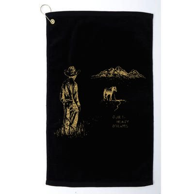 Vintage Cowboy Boots Classic Horseback Lyrics Music Dreams Golf Towel