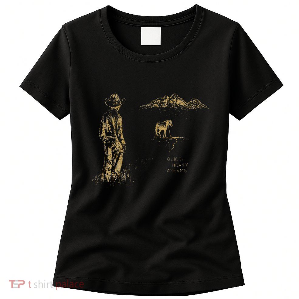 Vintage Cowboy Boots Classic Horseback Lyrics Music Dreams Womens T-Shirt