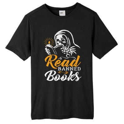 Vintage Censorship Book Reading Nerd I Read Banned Books Funny Gift Tall Fusion ChromaSoft Performance T-Shirt