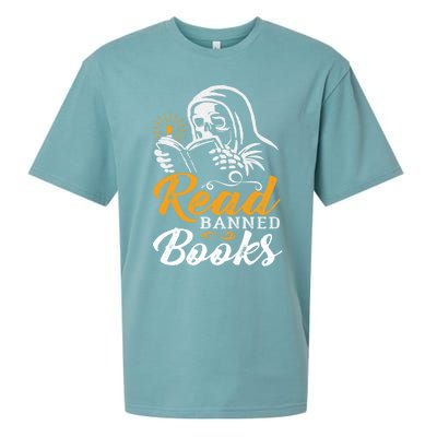 Vintage Censorship Book Reading Nerd I Read Banned Books Funny Gift Sueded Cloud Jersey T-Shirt