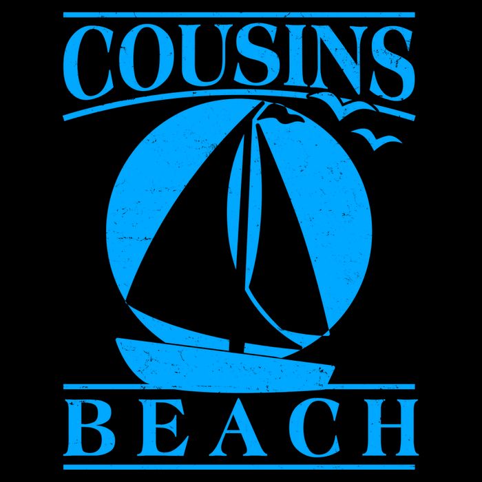 Vintage Cousin Beach Sail Boat Womens T-Shirt