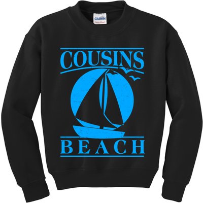 Vintage Cousin Beach Sail Boat Kids Sweatshirt