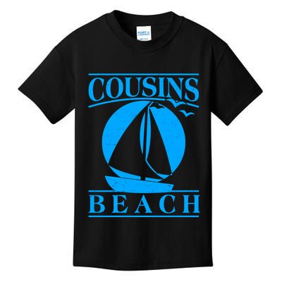Vintage Cousin Beach Sail Boat Kids T-Shirt