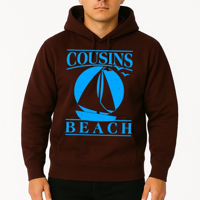 Vintage Cousin Beach Sail Boat Hoodie