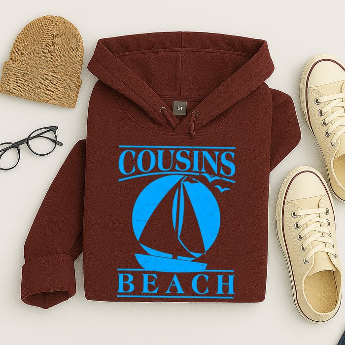Vintage Cousin Beach Sail Boat Hoodie