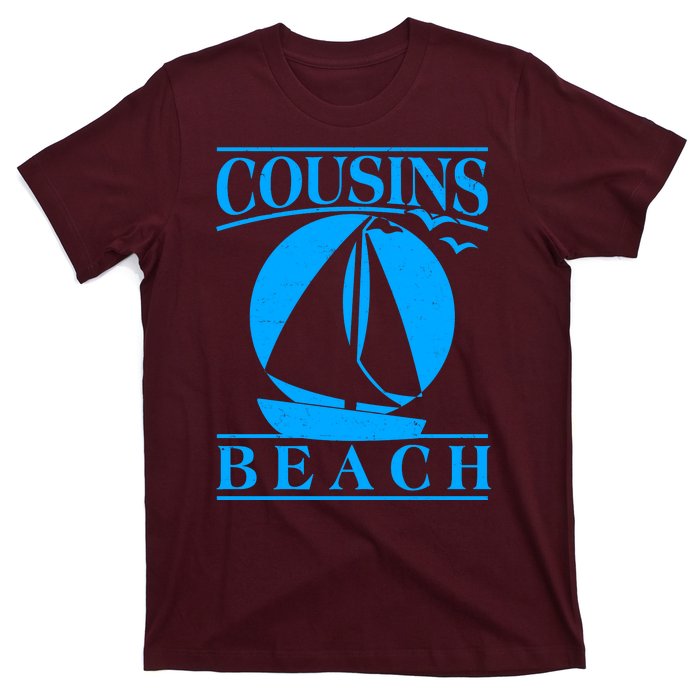 Vintage Cousin Beach Sail Boat T-Shirt