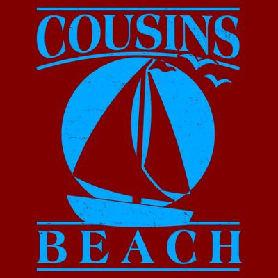 Vintage Cousin Beach Sail Boat T-Shirt