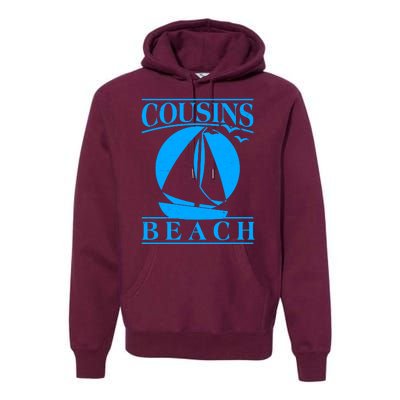 Vintage Cousin Beach Sail Boat Premium Hoodie