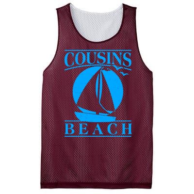 Vintage Cousin Beach Sail Boat Mesh Reversible Basketball Jersey Tank