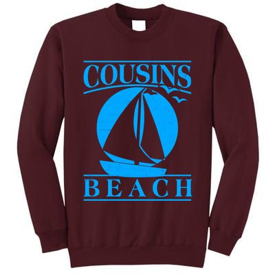 Vintage Cousin Beach Sail Boat Tall Sweatshirt