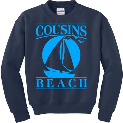 Vintage Cousin Beach Sail Boat Kids Sweatshirt