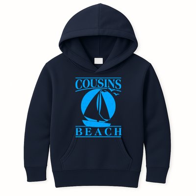 Vintage Cousin Beach Sail Boat Kids Hoodie