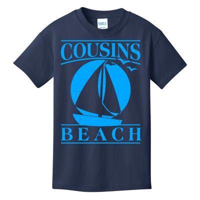 Vintage Cousin Beach Sail Boat Kids T-Shirt